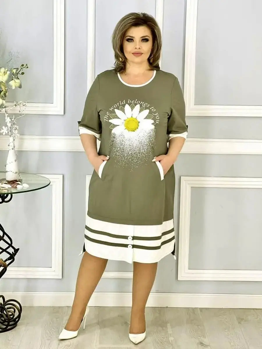 Gracelyn | Neues modisches Kleid mit neuen Blumen