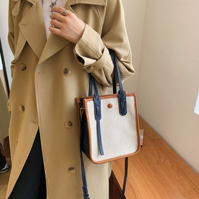 Kleine vegane Leinentasche mit Schultergurt - Nina