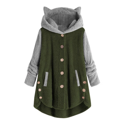 Viola | Verspielte Katzenohren Design Damen Fleece Pullover