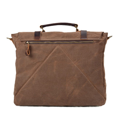 Bruges Messenger Bag – Robuste Canvas & Crazy Horse Leder Schultertasche mit Laptopfach