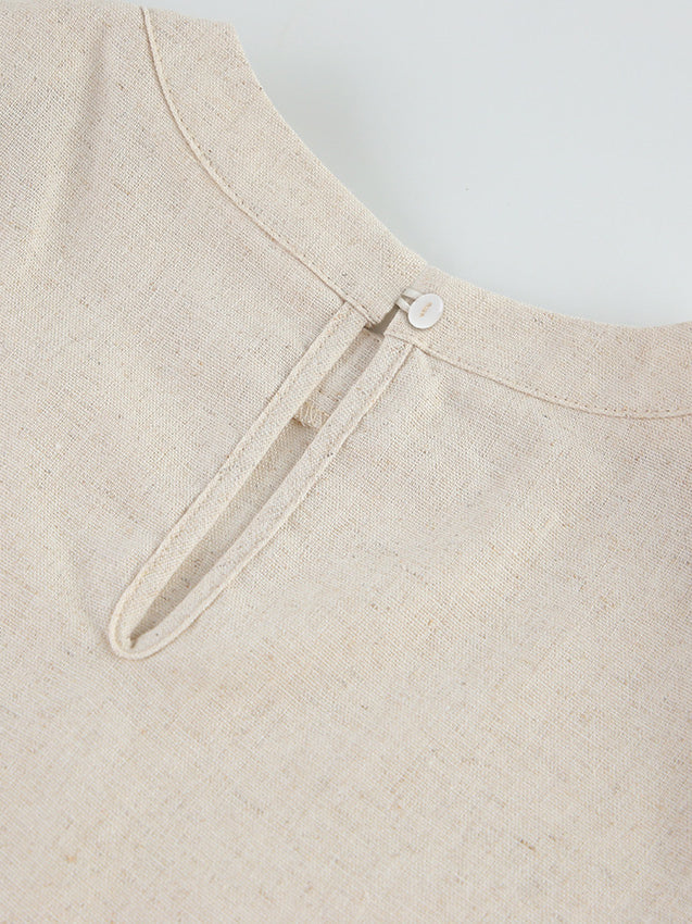 Elena | Zweiteiliges Leinen-Set mit Weitbein-Hose