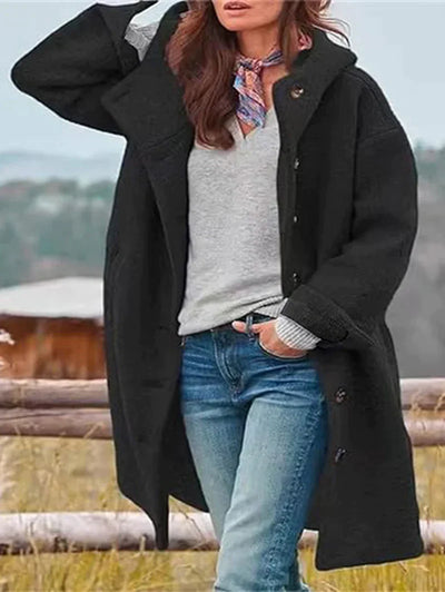 Casey | Wollmantel mit Kapuze