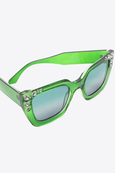 Strass-Sonnenbrille aus Polycarbonat