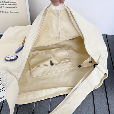 Hailey | Stilvolle überdimensionale Canvas Crossbody Messenger Bag