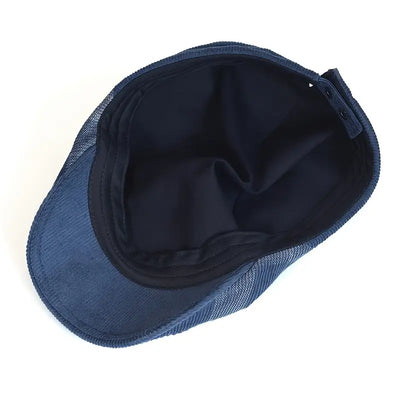 Enriko – Vintage Baskenmütze aus Baumwolle mit Karomuster