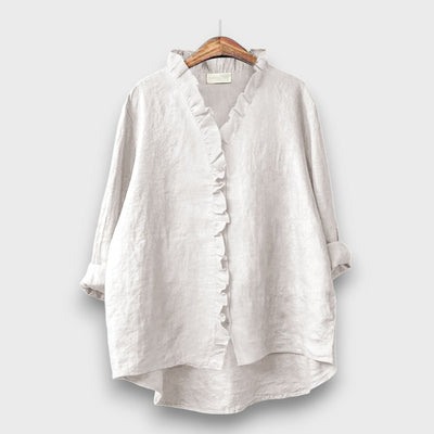 Jagina – Lockere Bluse mit Volantkante