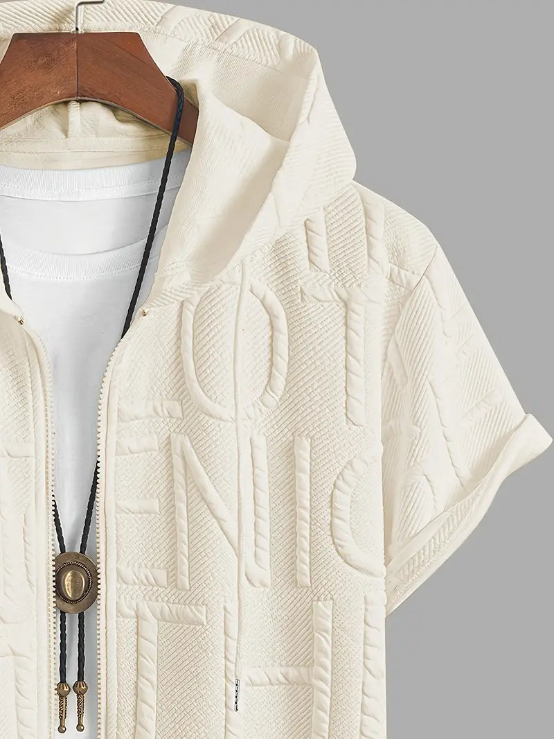 Henryk – Elegante Kurze Ärmel Kapuzen Mit Reißverschluss