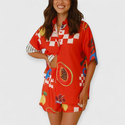 Jessamine |Stylisches Shirt & Shorts Set
