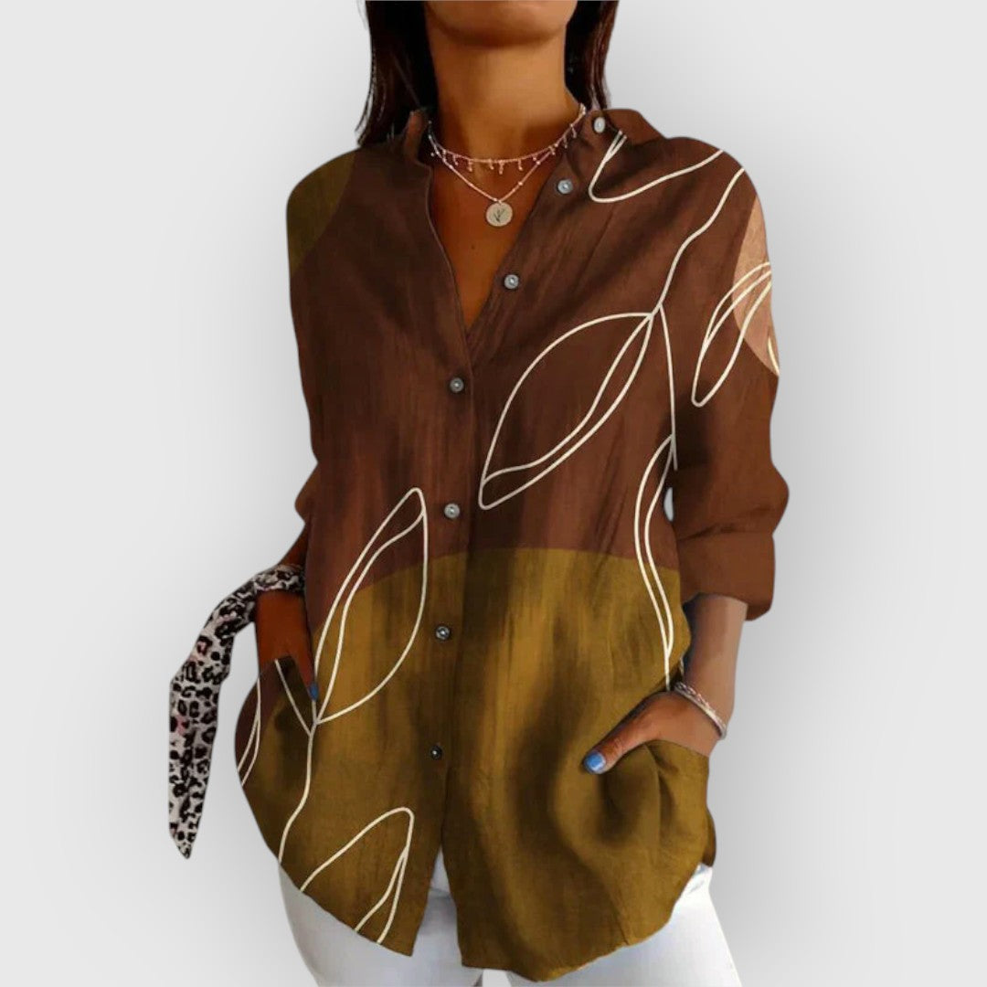 PAOLA | Retro Premium Bluse mit Stickerei