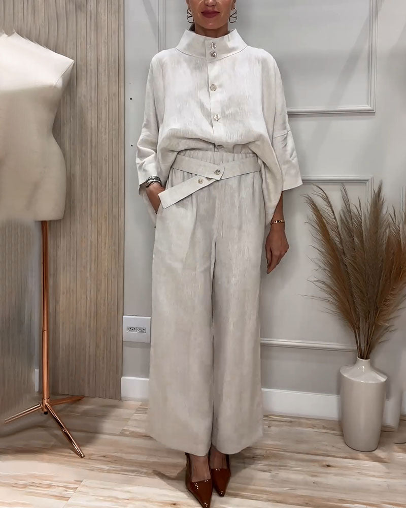 Elegantes Zweiteiler-Set in Creme – Julia