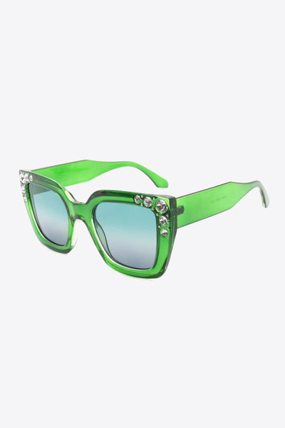 Strass-Sonnenbrille aus Polycarbonat
