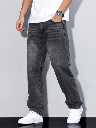 Herren Lässige Relaxed Fit Jeans