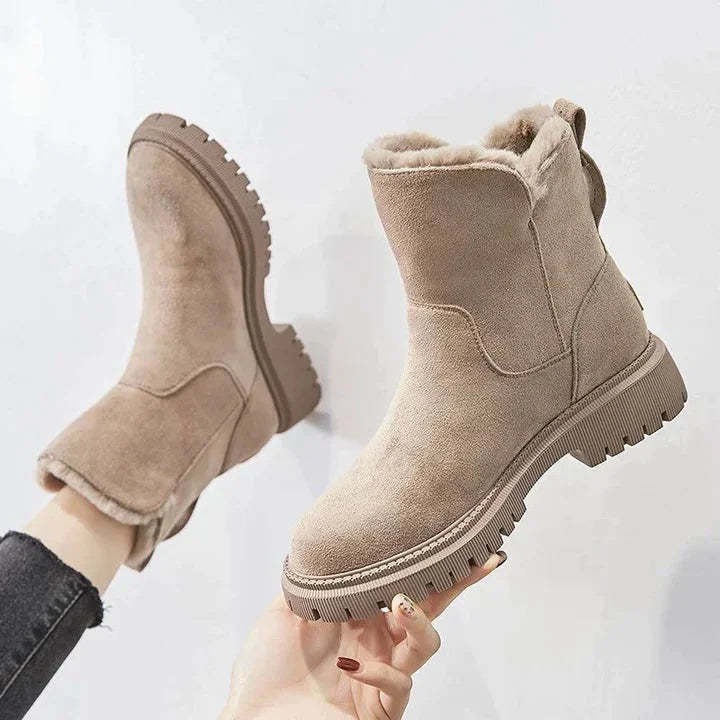 Damen Winterboots mit Futter und robuster Sohle