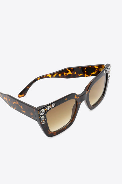 Strass-Sonnenbrille aus Polycarbonat