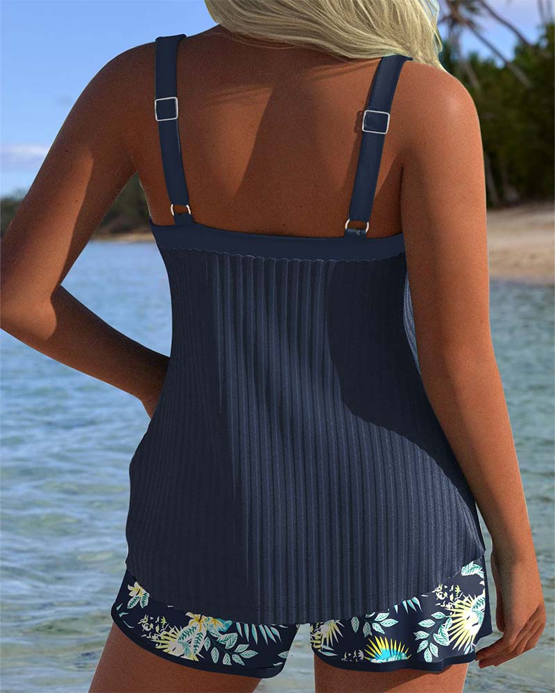 Elvia – Elegantes Tankini Set mit Blumen Drucken