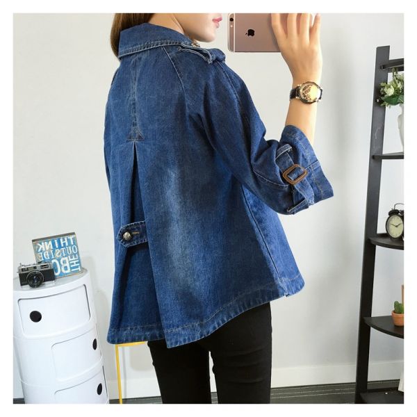 Elisa | Eleganter Umhangmantel aus Denim