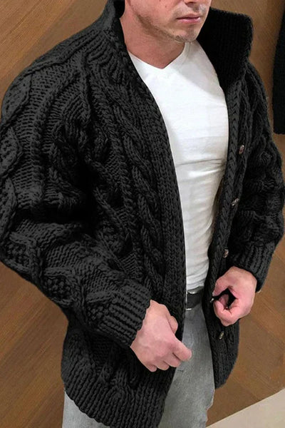 Jelle | Wildlederkragen Stilvolle Herrenstrickjacke