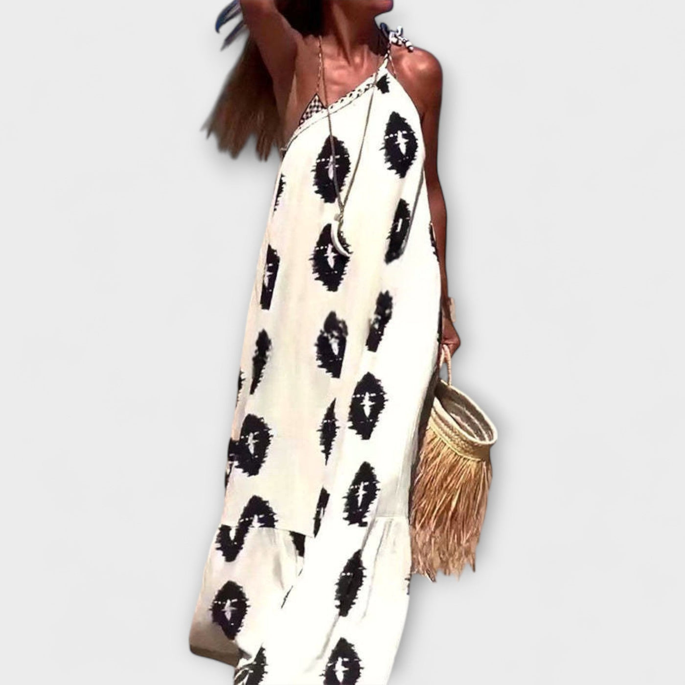 Isla - Sonnenstrahlen Vibes Ein-Schulter-Maxikleid