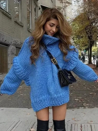 Mariella | Übergroßer gestrickter Damen-Rollkragenpullover