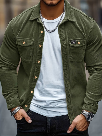 Felipe - Lässiges Hemd Aus Kord Mit Knöpfen