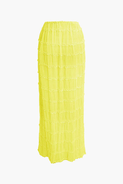 Elise | Romantisches Zweiteiler-Set mit Plissee-Top & Maxirock