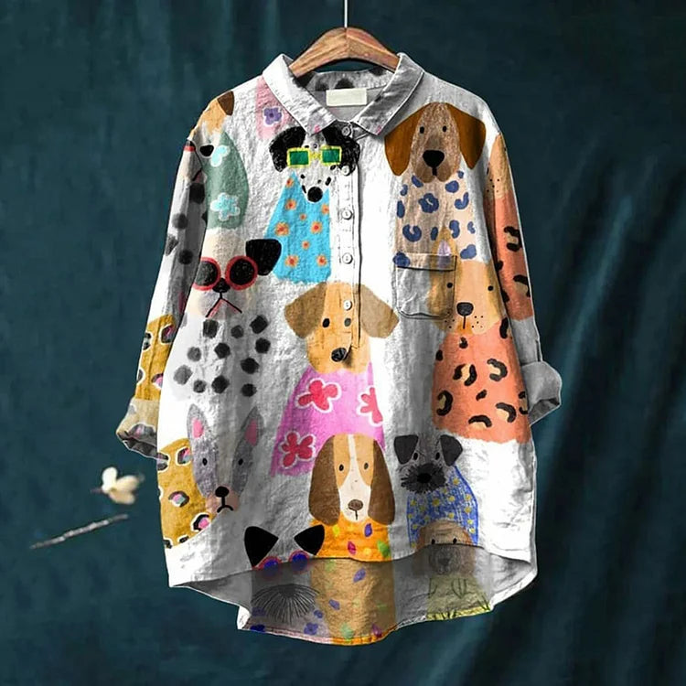 Fiona™ – Stylishes Hunde-Shirt mit Kunstmotiv