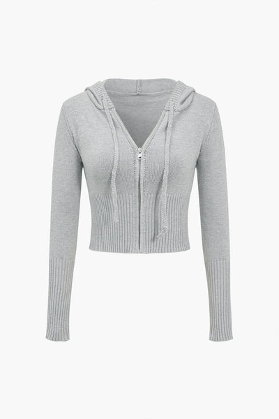 Ava | Strick-Set mit Kapuzenjacke & Schlaghose