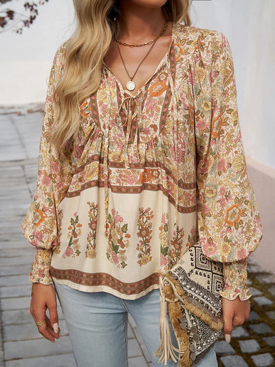 Sallie™ | Fließendes Bohemian-Top mit Blumenmuster – Für einen entspannten, blumigen Stil