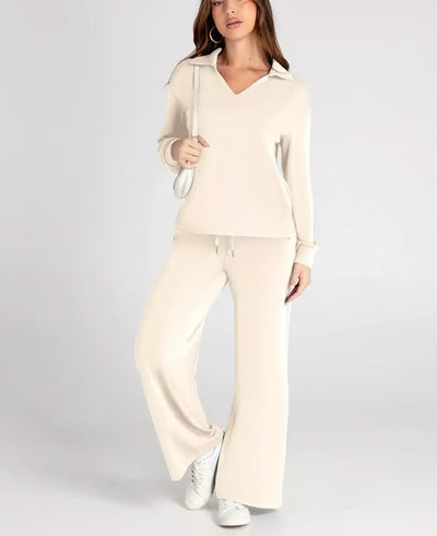 Carly- Elegantes Schlaghosen-Set mit hoher Taille