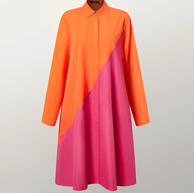 Stilvolles Hemdblusenkleid mit 3/4-Ärmeln