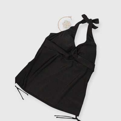 Via | Schwarzes Halterneck Tankini Set