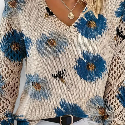 Aurelia – Eleganter Pullover mit Blumendesign