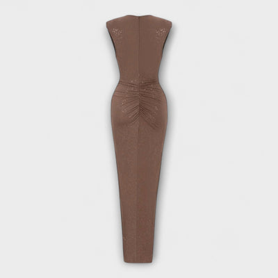 Thea - Maxikleid mit tiefem V-Ausschnitt