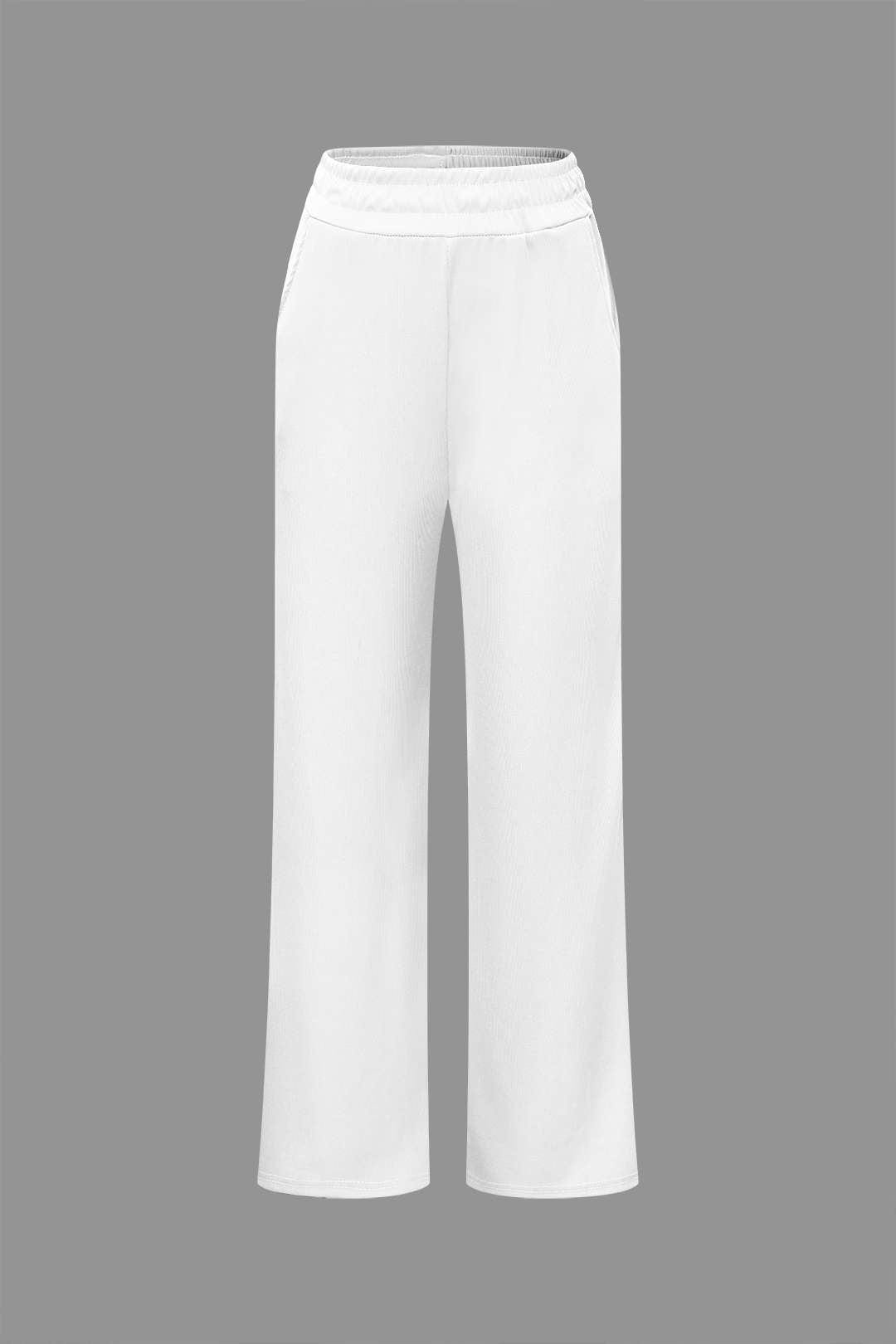 Daniela | Elegantes Zweiteiler-Set mit Asymmetrischem Oberteil & Weiten Hosen