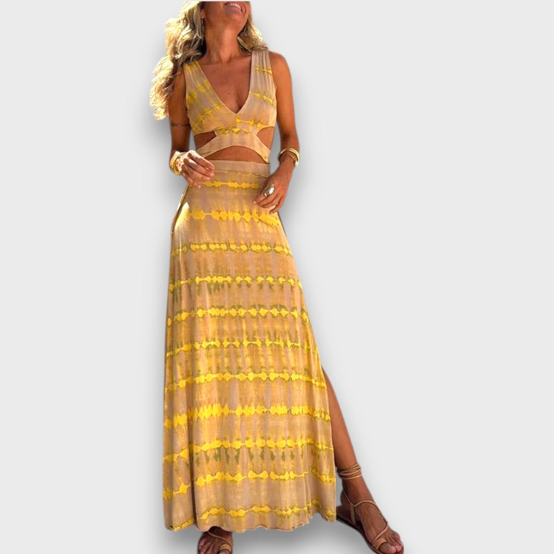 Iselda – Maxi Sommerkleid mit Cut-Out-Design