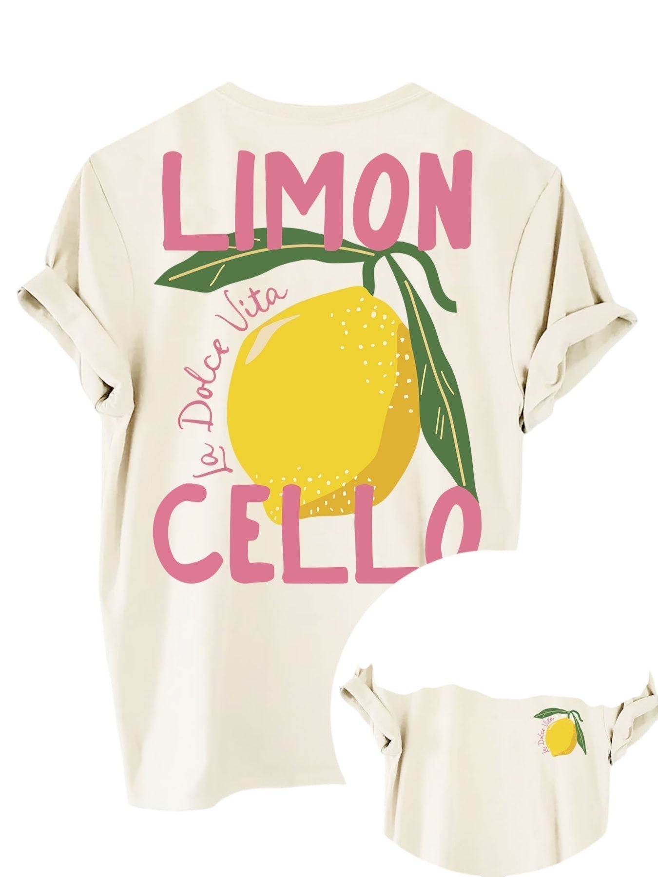 Limoncello Sommer T-Shirt mit Zitronenprint – Oversized Unisex