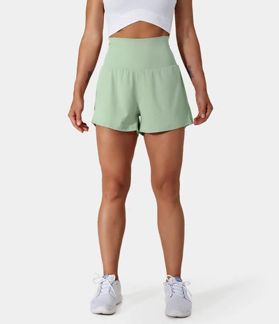 Laurel |  2-in-1-Yogashorts mit hoher Taille und Seitentaschen