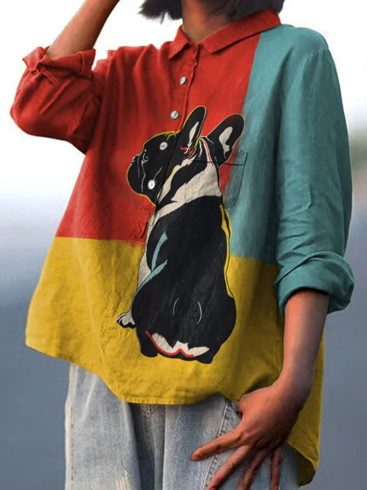 Charlotte™ – Kreatives T-Shirt mit Hunde-Kunstprint