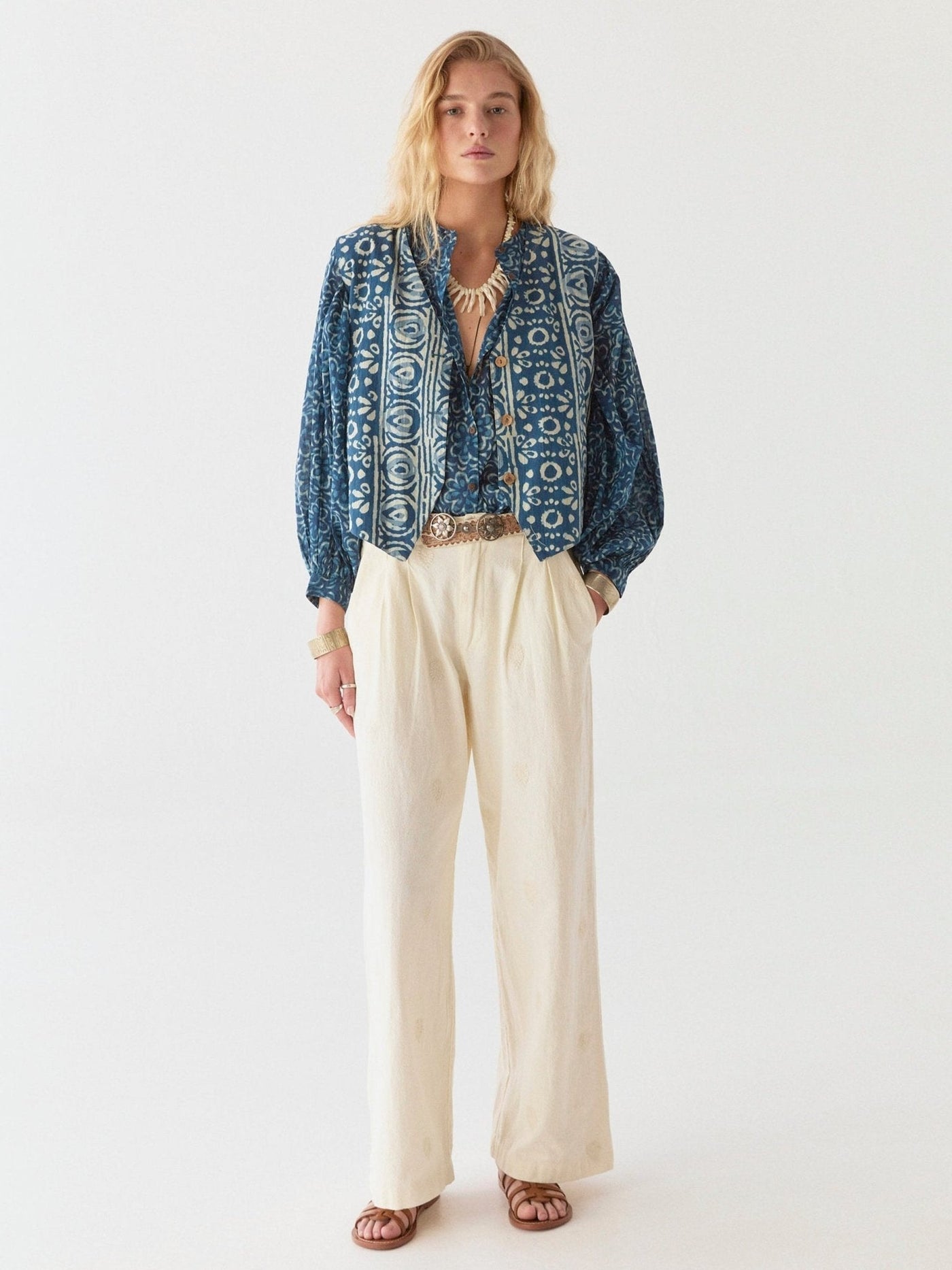 Sylvie | Gaia Bluse - Ozean Meer