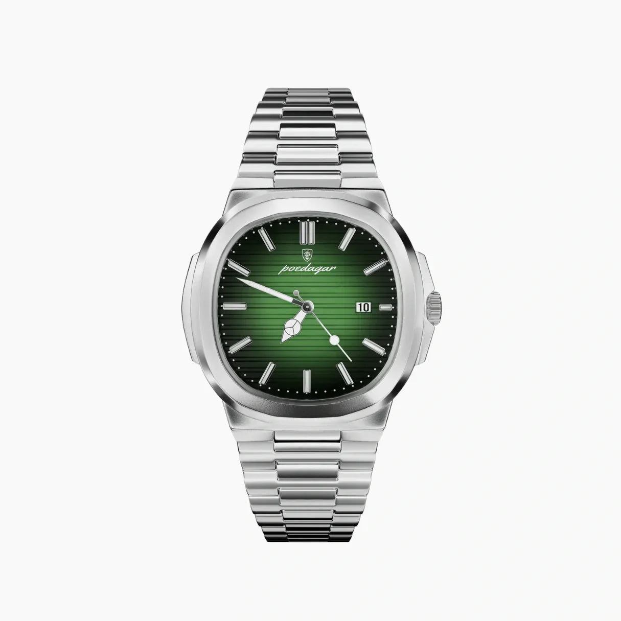 Hugo Albrecht Poedagar 41Mm Edelstahl Armbanduhr Mit Japanischem Quarzwerk & Saphirglas