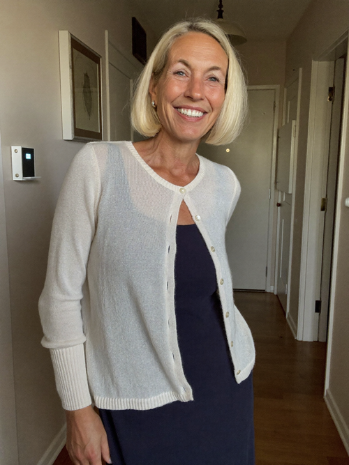 Cardigan als Zwischenlage