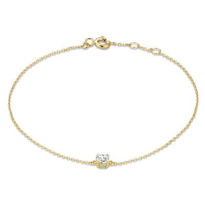 Cléa Gold Moissanite Stone Bracelet