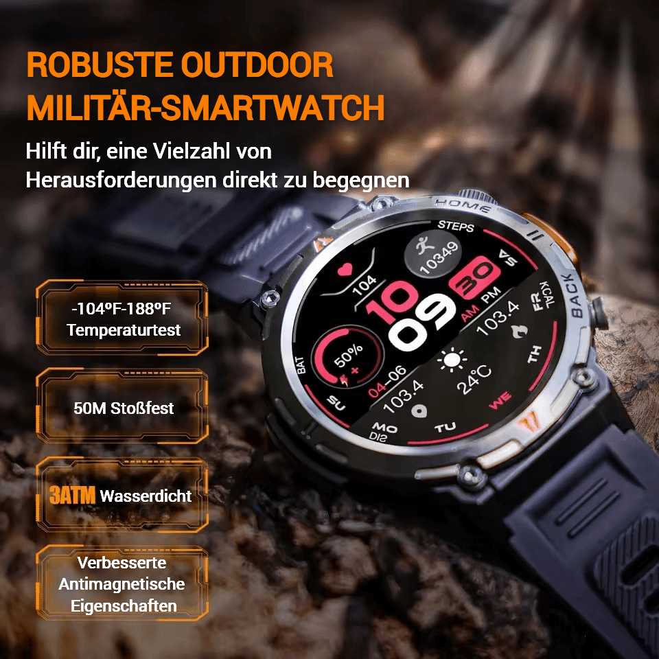 ROBUSTE OUTDOOR MILITÄR-SMARTWATCH