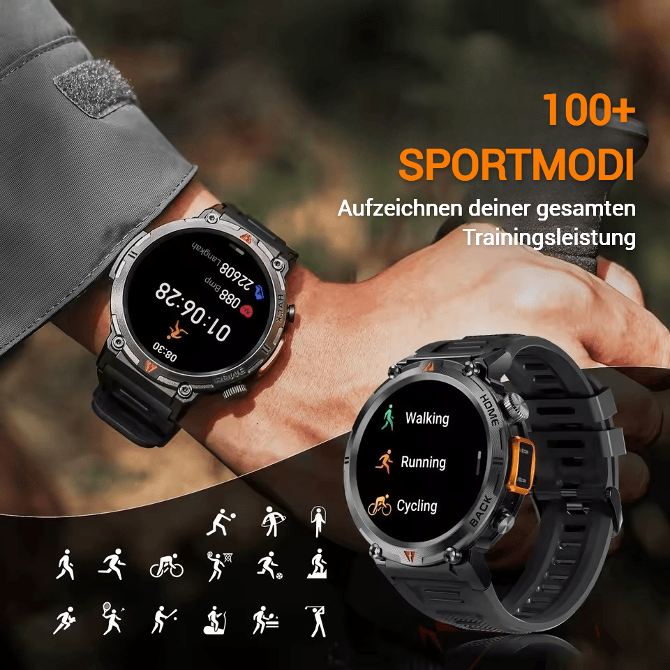 ROBUSTE OUTDOOR MILITÄR-SMARTWATCH