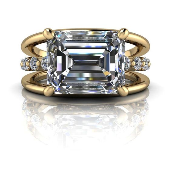 Vintage Zirkonia Gold-beschichteter Ring