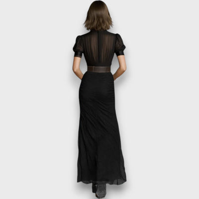 Marceline – Plissiertes Maxi-Kleid