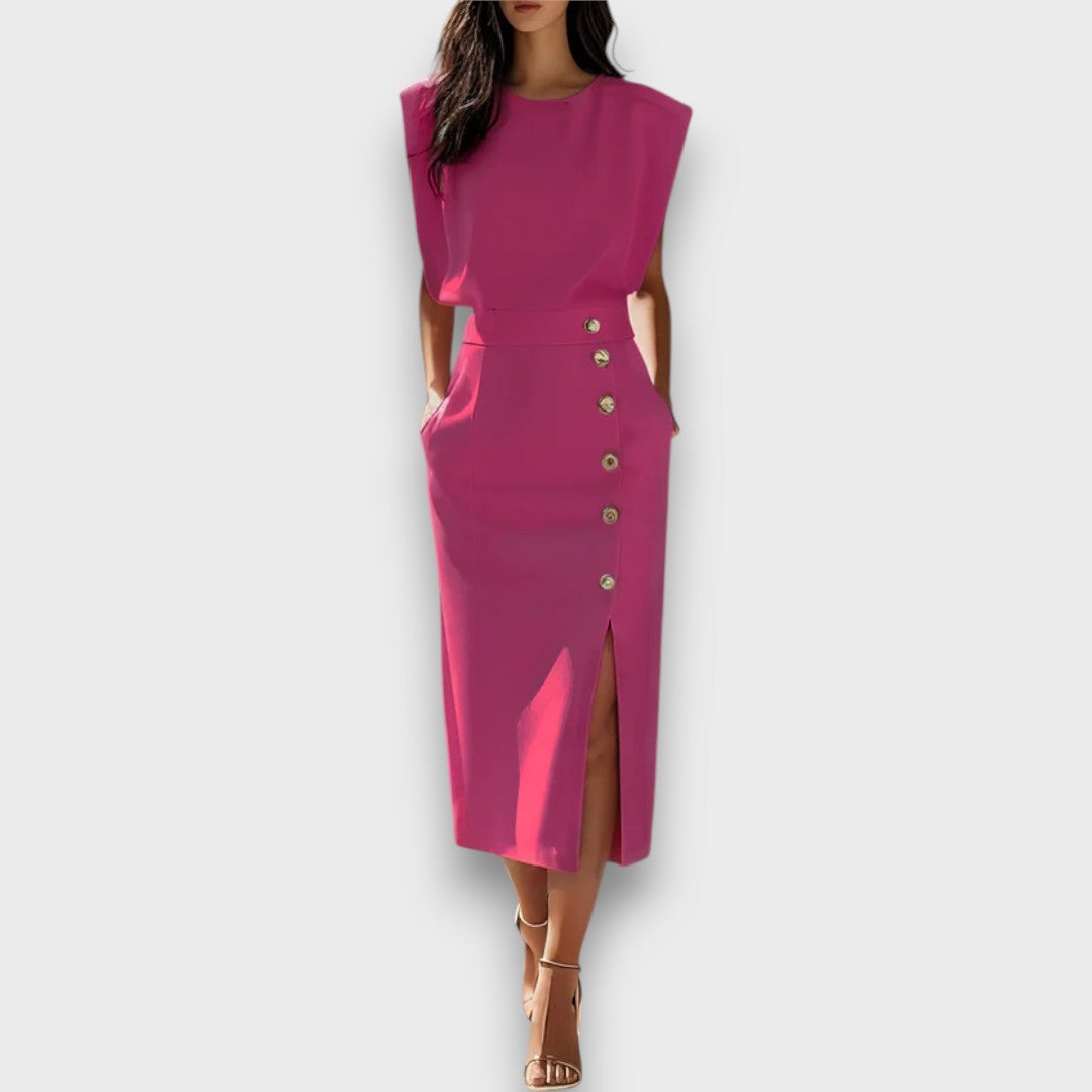 Corvaya – Bleistiftkleid mit Knopfleiste