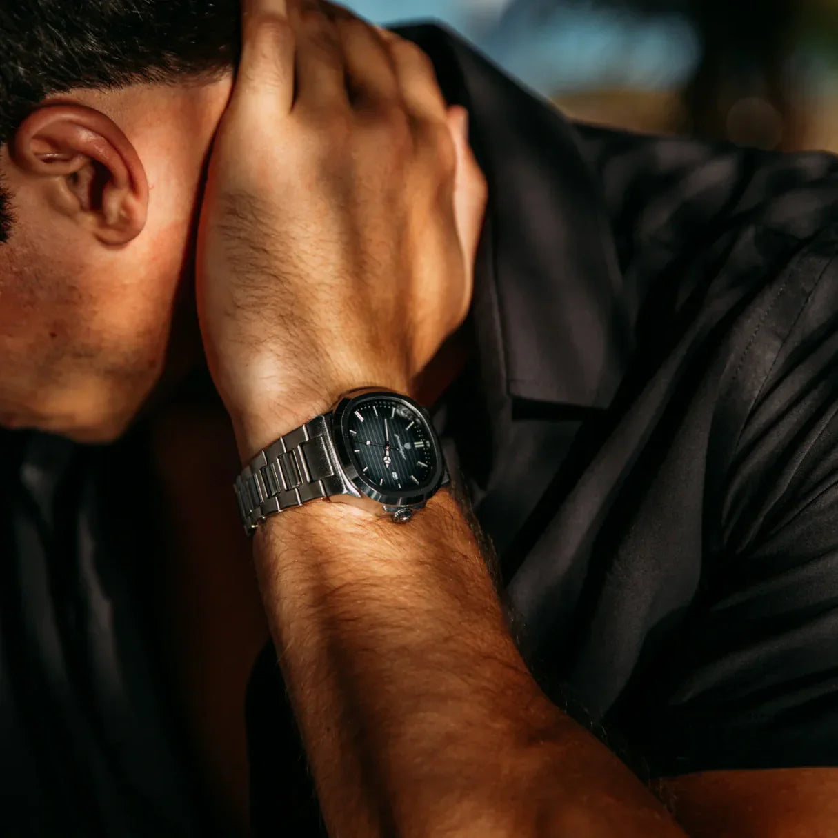 Hugo Albrecht Poedagar 41Mm Edelstahl Armbanduhr Mit Japanischem Quarzwerk & Saphirglas