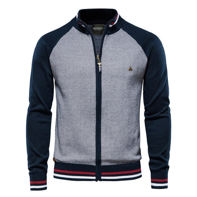 ASCANIO™ Baumwoll-Cardigan Mit Reißverschluss – Bequeme, Modische Herbstjacke