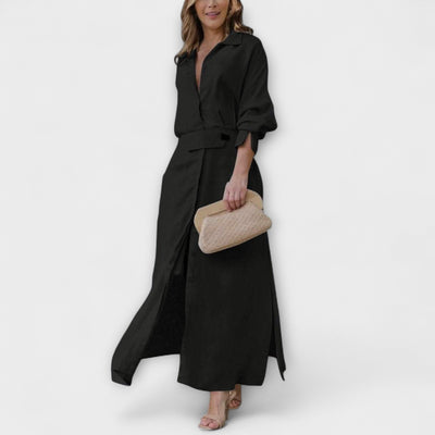 Jeanette - V-Neck Maxi Dress